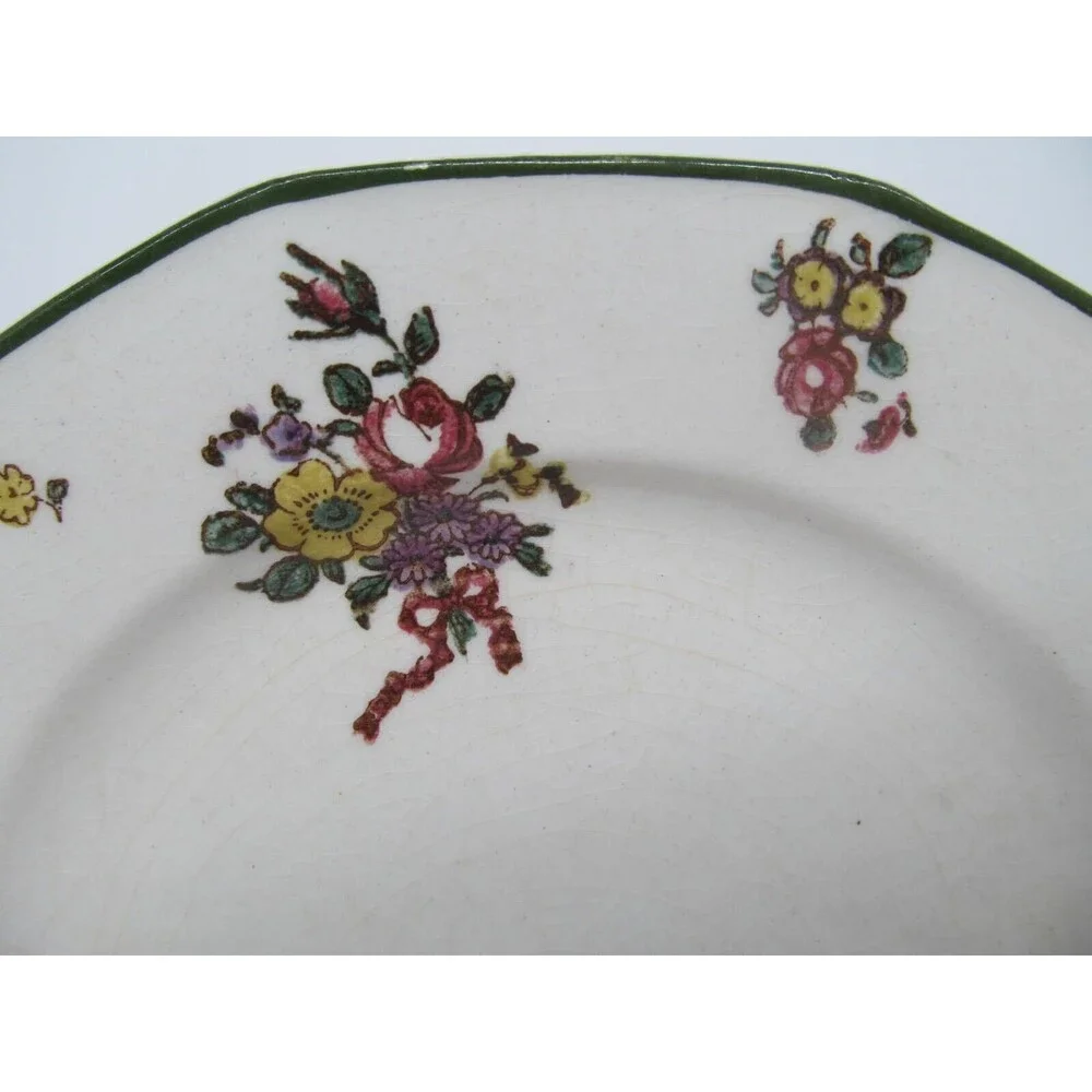 Royal Doulton Old Leeds Spray  Salad Plate  3 Luncheon Plates & 4  Bread Plates